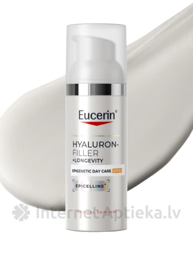 Eucerin Hyaluron-Filler + Longevity Epigenetic дневной крем для лица с SPF 30, Epicelline® и гиалуроновой кислотой, 50 ml | internetaptieka.lv