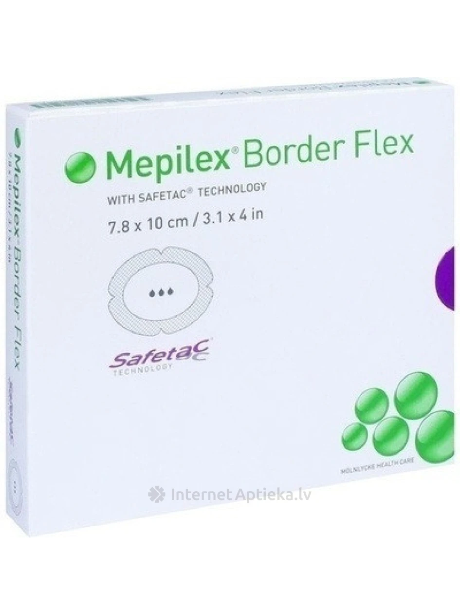 Mepilex Border Flex plaaster ovaal 7,8 x 10 cm, 5 tk. | internetaptieka.lv
