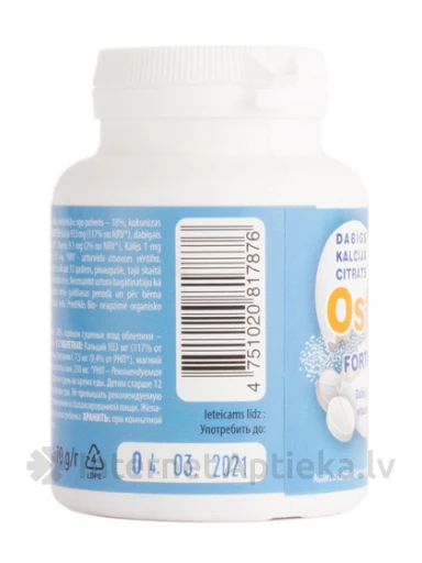 Osteonorm Forte 700 mg ar smiltsērkšķi, 100 tabletes | internetaptieka.lv