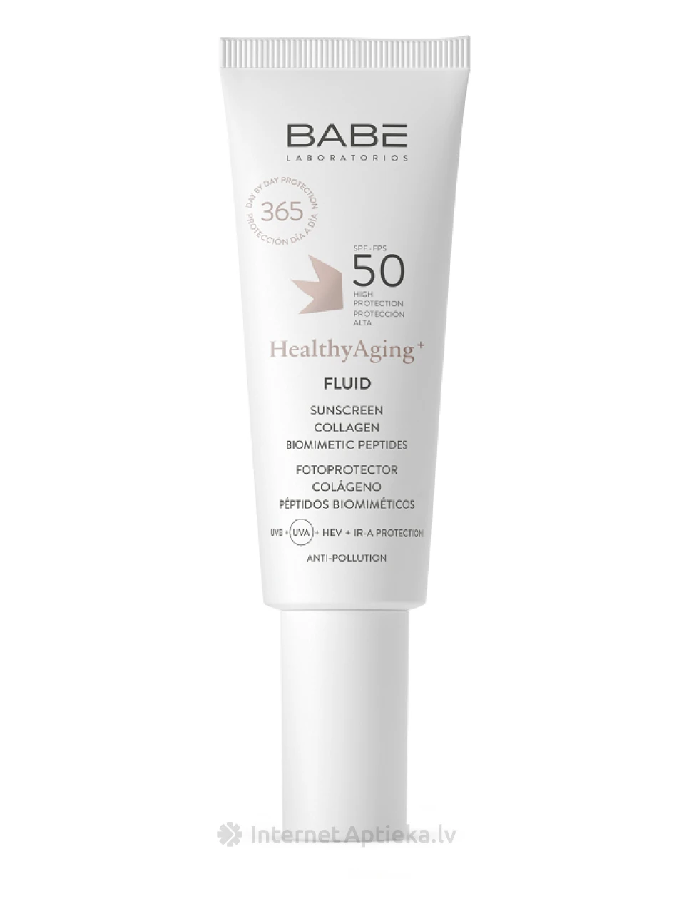 Babē SUN SPF50+ HEALTHY AGING super fluīds, 50 ml | internetaptieka.lv