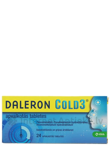 Daleron Cold 3, 24 таблеток | internetaptieka.lv