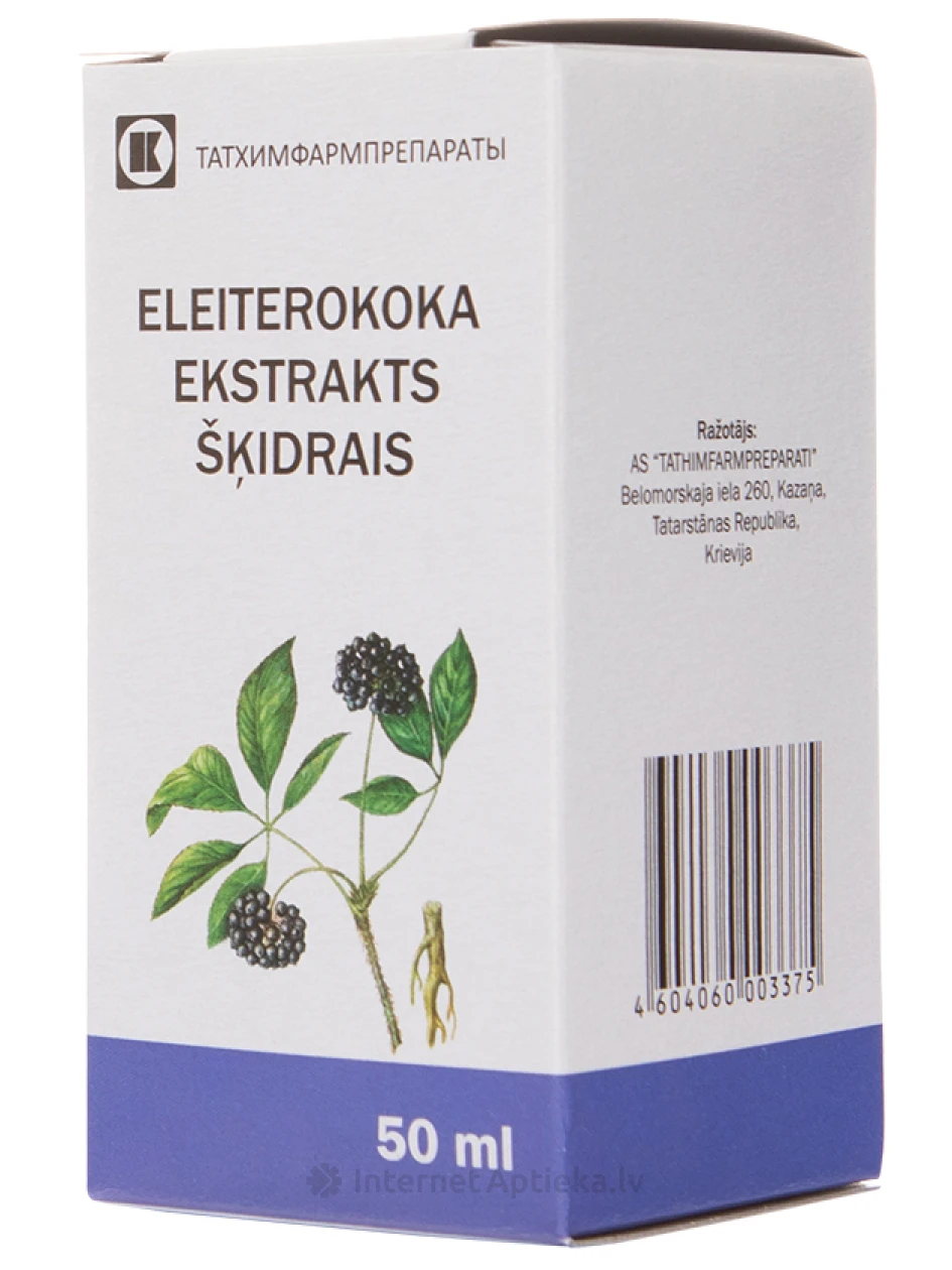 Eleiterokoka ekstrakts šķidrais, 50 ml | internetaptieka.lv
