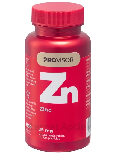 PROVISOR Tsink 25 mg, 60 tabletti | internetaptieka.lv