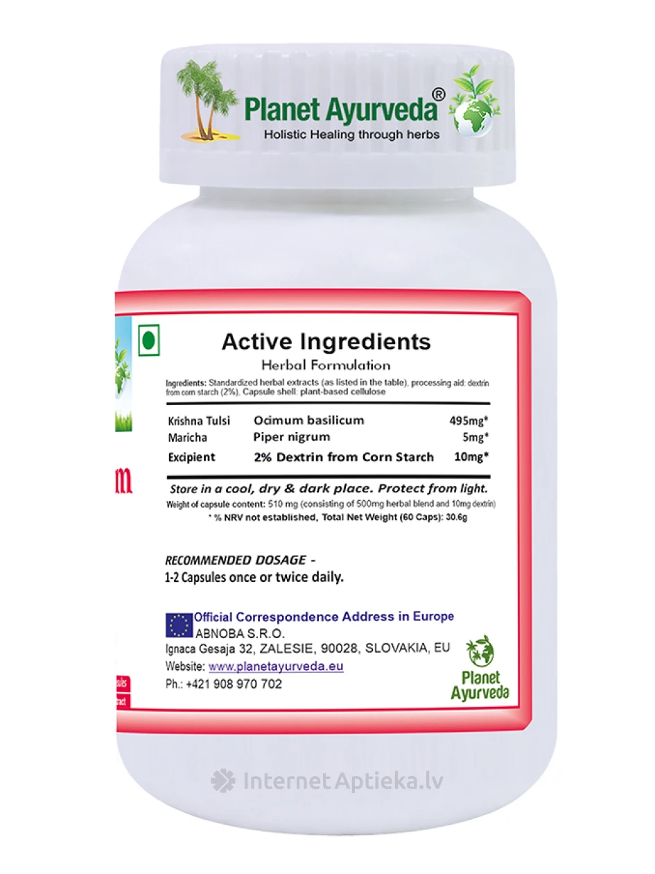 Crab Basillucum Planet Ayurveda® капсулы, 60 шт. | internetaptieka.lv