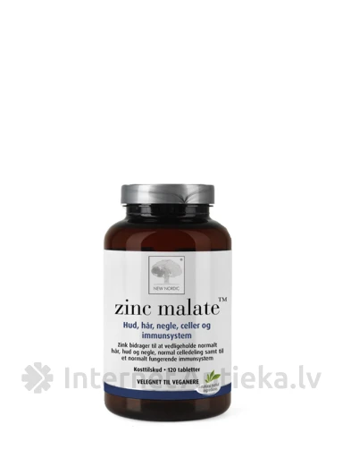 NewNordic Zinc Malate tabletes, 120 gb. | internetaptieka.lv