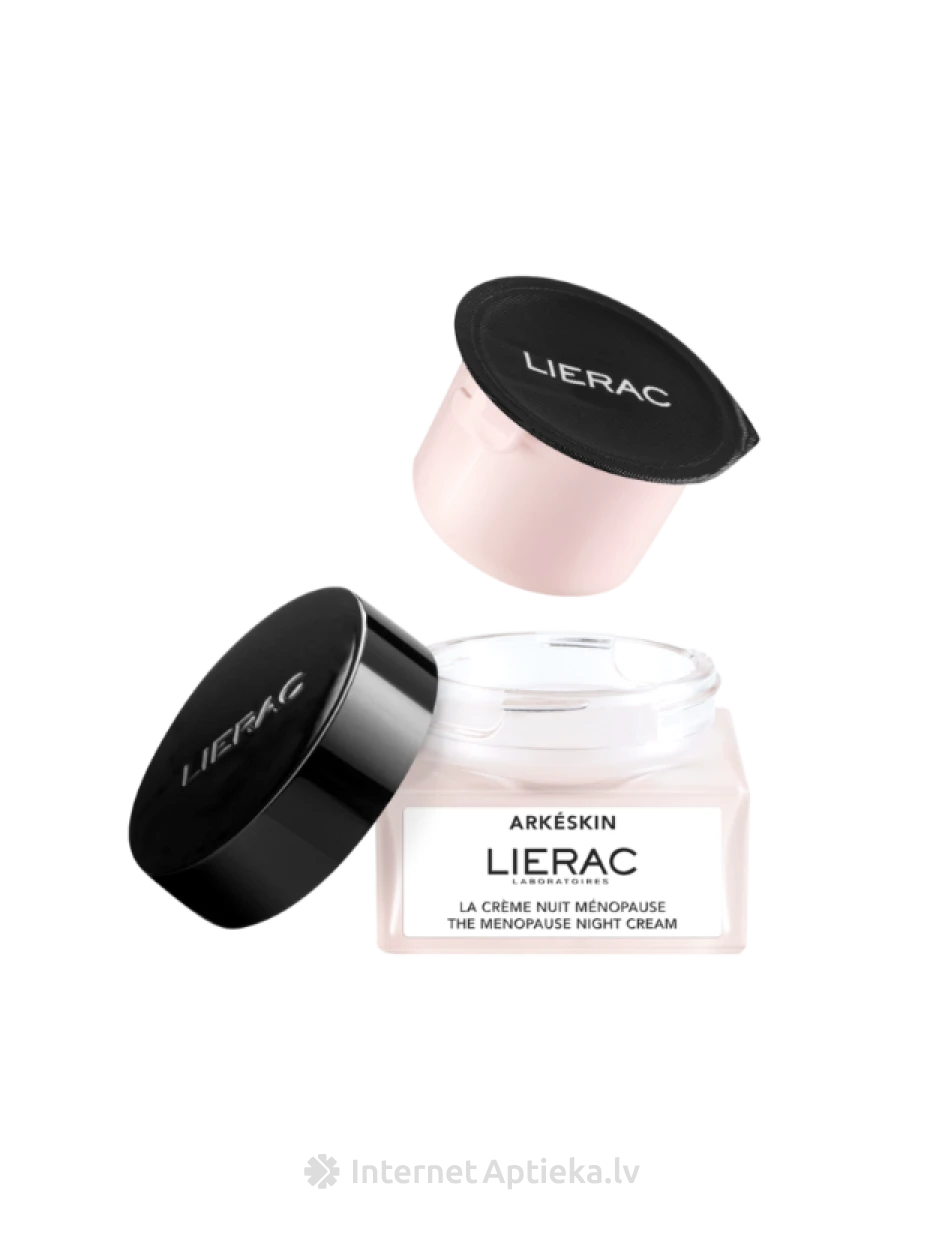 LIERAC ARKÉSKIN nakts krēms sejas ādas kopšanai menopauzes laikā, refils, 50 ml | internetaptieka.lv