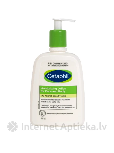 CETAPHIL Mitrinošs Losjons sejai un ķermenim, 500 ml | internetaptieka.lv
