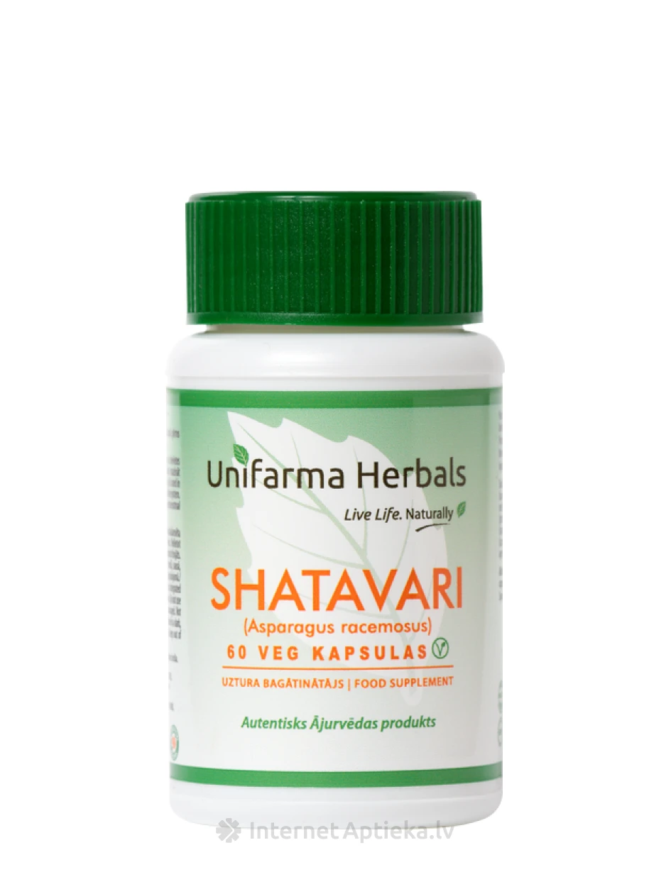 Unifarma Herbals SHATAVARI (Asparagus racemosus) veg капсулы, 60 шт. | internetaptieka.lv