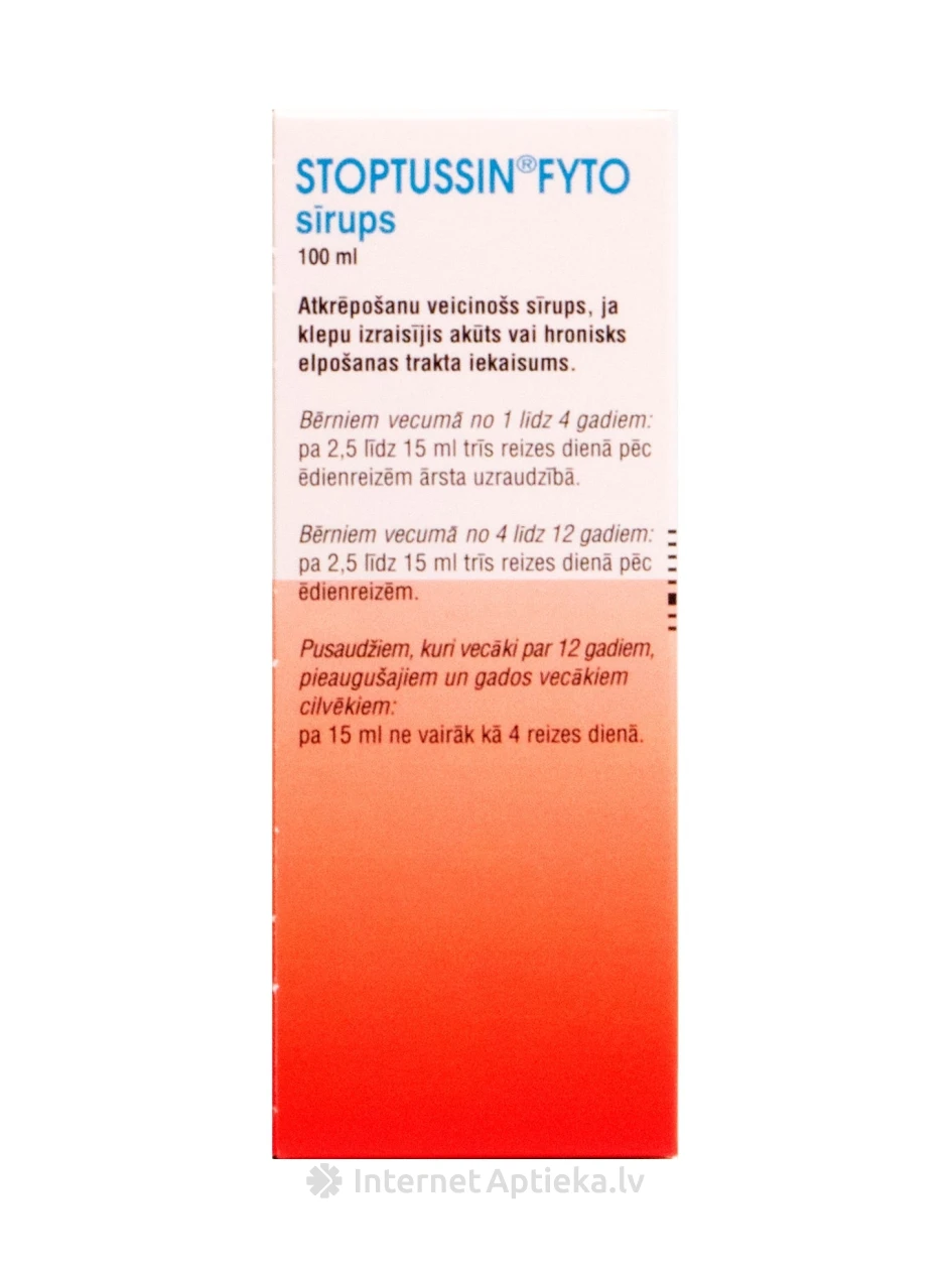 Stoptussin Fyto sīrups, 100 ml | internetaptieka.lv