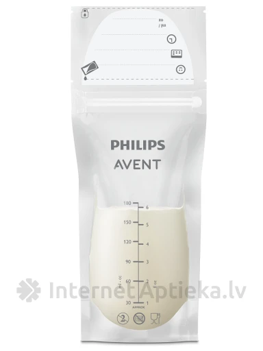 Philips Avent мешочки для хранения молока 180 мл, 25 шт. | internetaptieka.lv