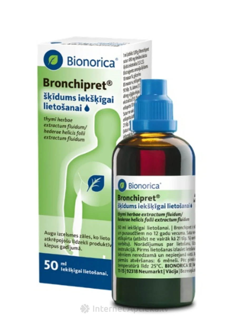 BRONCHIPRET tirpalas geriamajam vartojimui, 50 ml | internetaptieka.lv