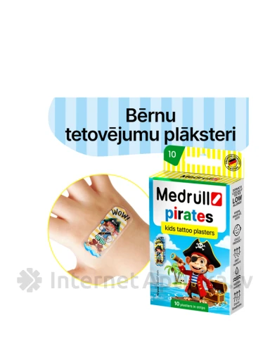 Medrull Kids Pirates пластырь, 10 шт | internetaptieka.lv