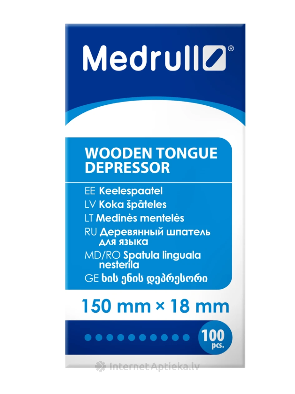 Medrull Medinė mentele 150mm, 100 vnt | internetaptieka.lv