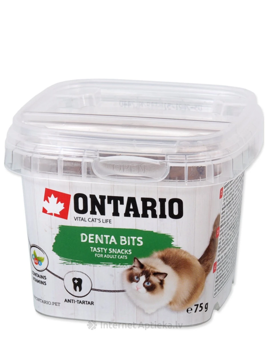 Ontario Dental bits Для кошек, 75 г | internetaptieka.lv