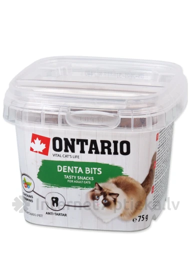 Ontario Dental bits Для кошек, 75 г | internetaptieka.lv