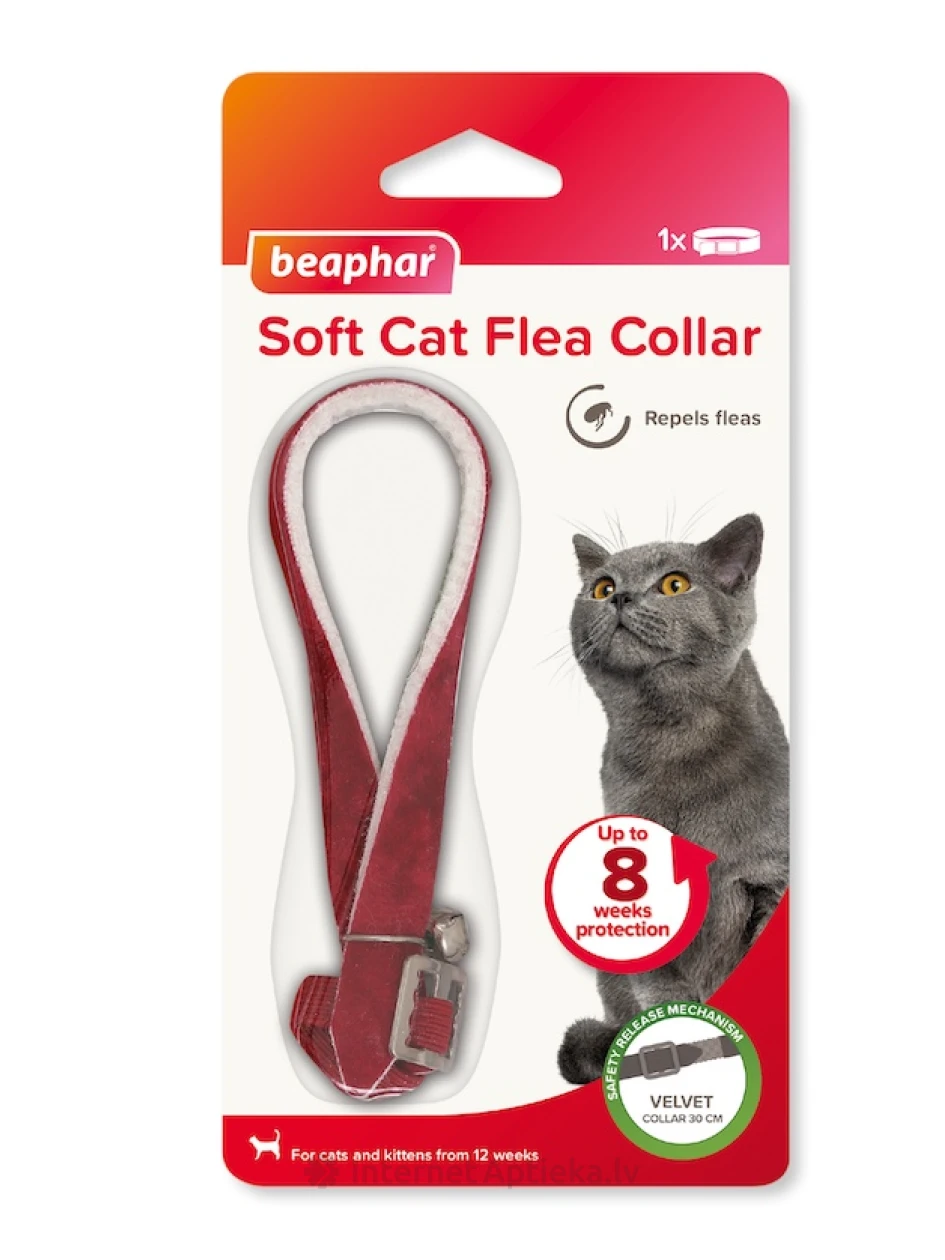 Beaphar Soft Collars Cats Velvet Pretblusu kaklasiksna kaķiem | internetaptieka.lv