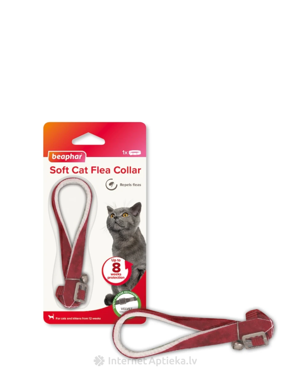 Beaphar Soft Collars Cats Velvet Pretblusu kaklasiksna kaķiem | internetaptieka.lv