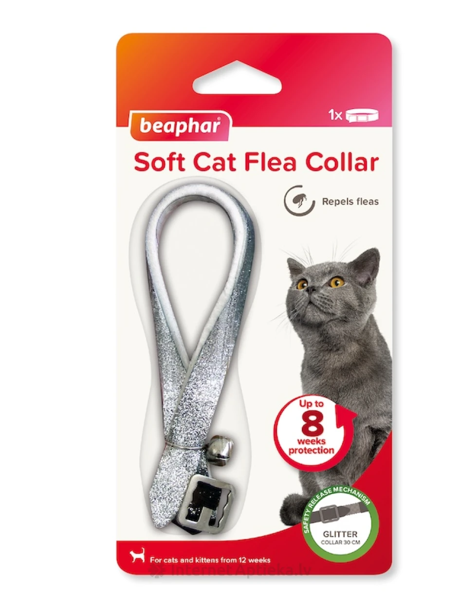 Beaphar Soft Collars Cats Glitter Pretblusu kaklasiksna kaķiem | internetaptieka.lv