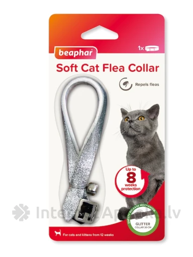 Beaphar Soft Collars Cats Glitter Pretblusu kaklasiksna kaķiem | internetaptieka.lv