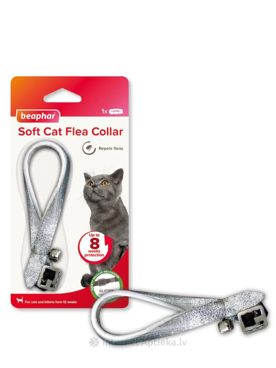 Beaphar Soft Collars Cats Glitter Pretblusu kaklasiksna kaķiem | internetaptieka.lv