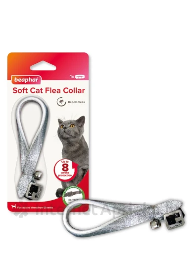 Beaphar Soft Collars Cats Glitter Pretblusu kaklasiksna kaķiem | internetaptieka.lv