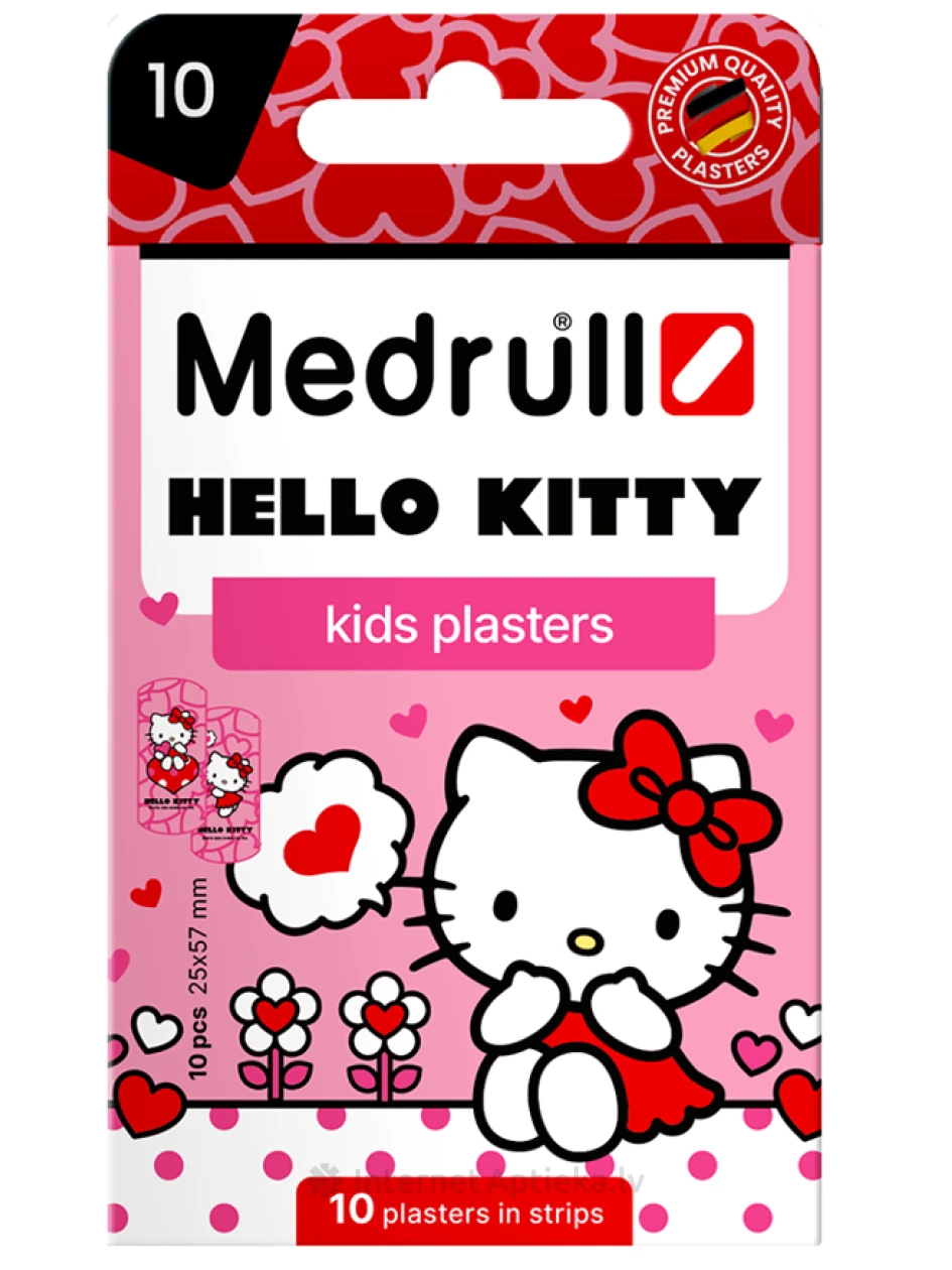 Medrull Hello Kitty plaastrid lastele, 10 tk. | internetaptieka.lv