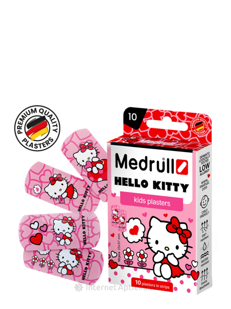 Medrull Hello Kitty plaastrid lastele, 10 tk. | internetaptieka.lv
