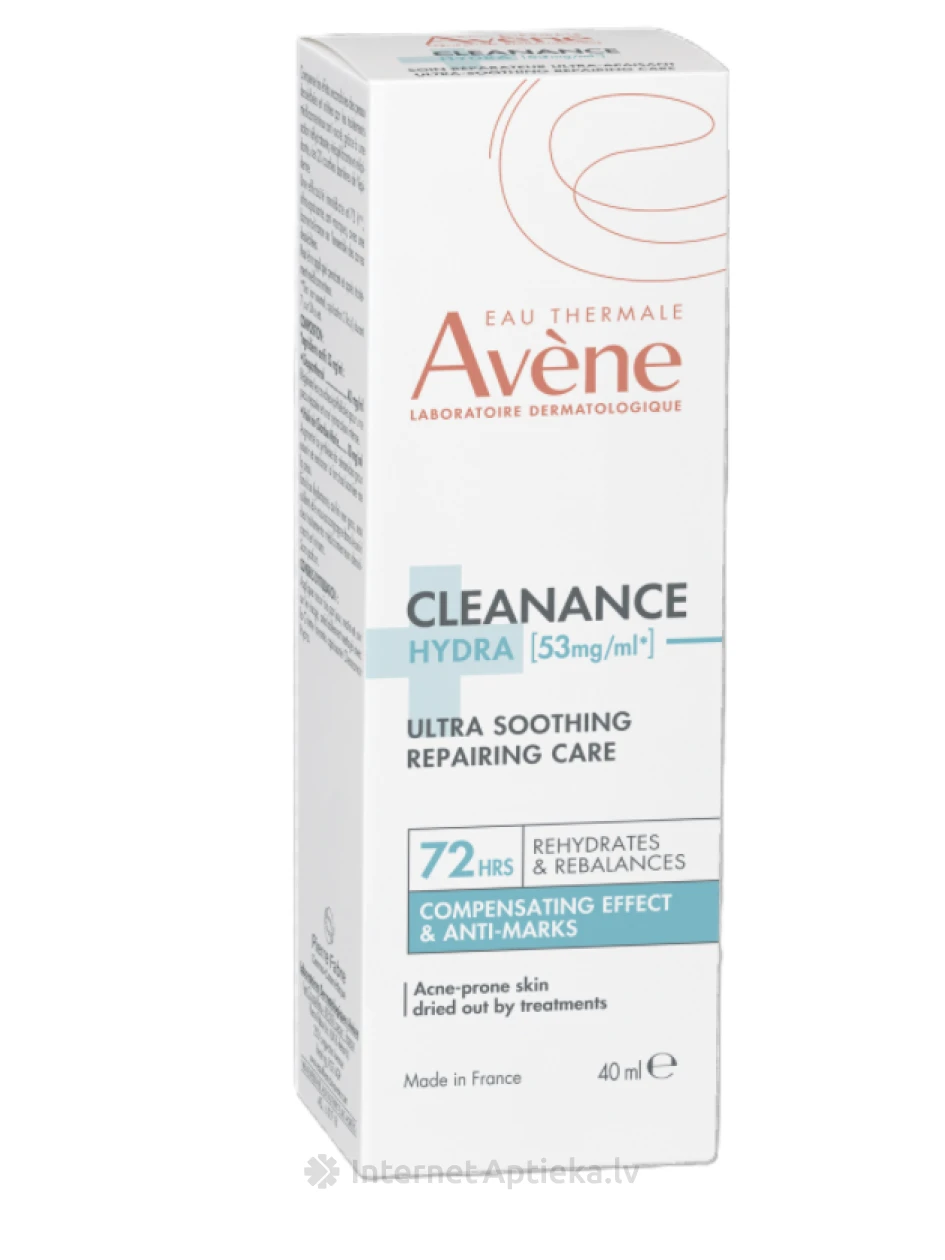 AVENE CLEANANCE HYDRA Nomierinošs krēms, 40 ml | internetaptieka.lv
