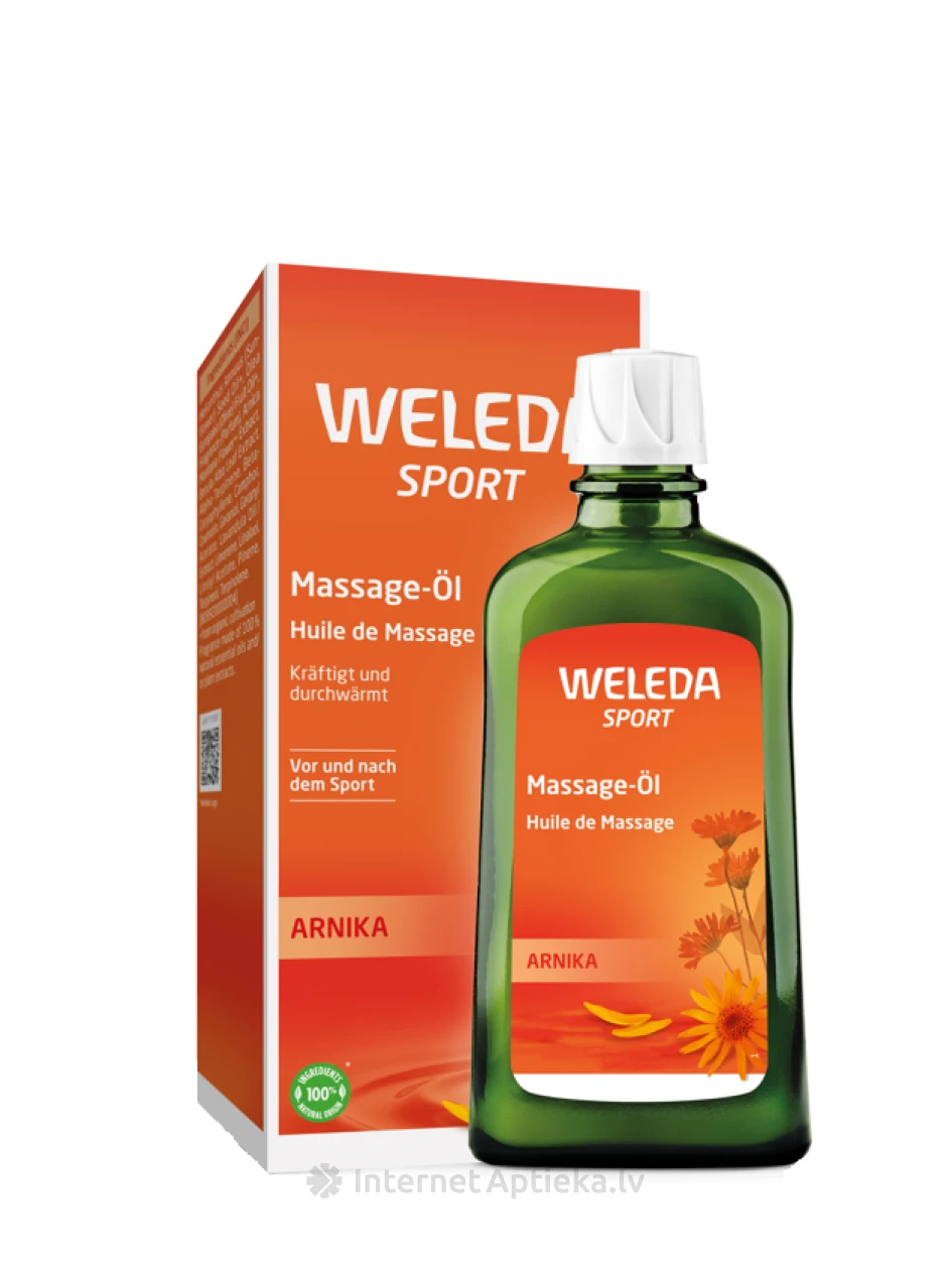 WELEDA Sport Arnika šildanti kūno masažo aliejus, 200 ml | internetaptieka.lv