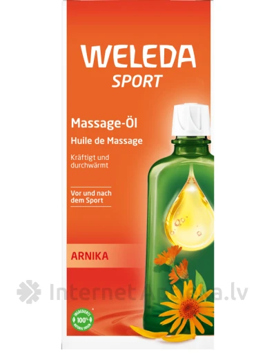 WELEDA Sport Arnika šildanti kūno masažo aliejus, 200 ml | internetaptieka.lv