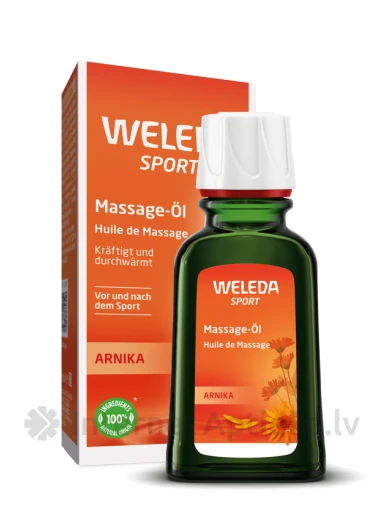 WELEDA Sport Arnika sildoša ķermeņa masāžas eļļa, 50 ml | internetaptieka.lv