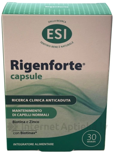 ESI Rigenforte (Zn,Se,L-metionīns,L-cistīns ,biotīns ,B6), 30 kapsulas | internetaptieka.lv