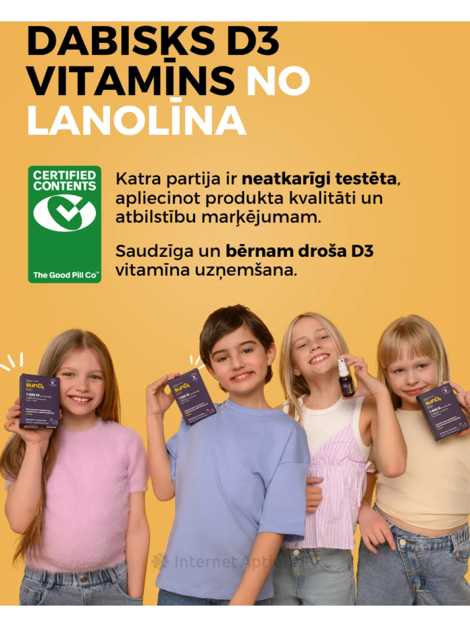 LYL sunD3 KID 1000 SV (250 devas), sprejs, 25 ml | internetaptieka.lv