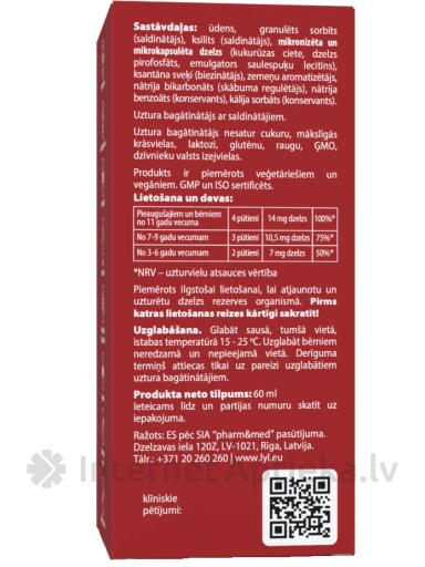 LYL F26 SPRAY® iron boost (30 devas), sprejs, 60 ml | internetaptieka.lv
