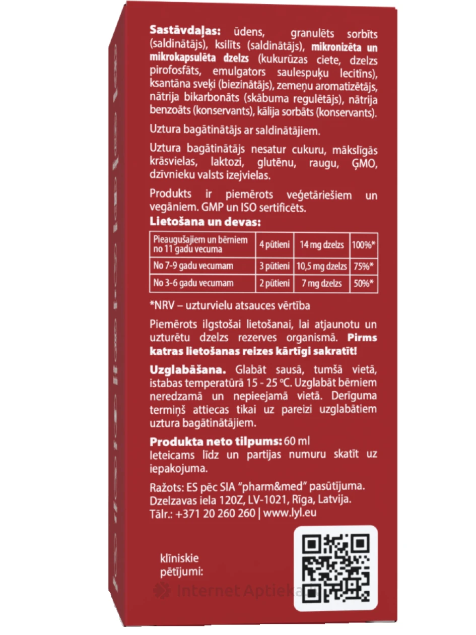 LYL F26 SPRAY® iron boost (30 devas), sprejs, 60 ml | internetaptieka.lv