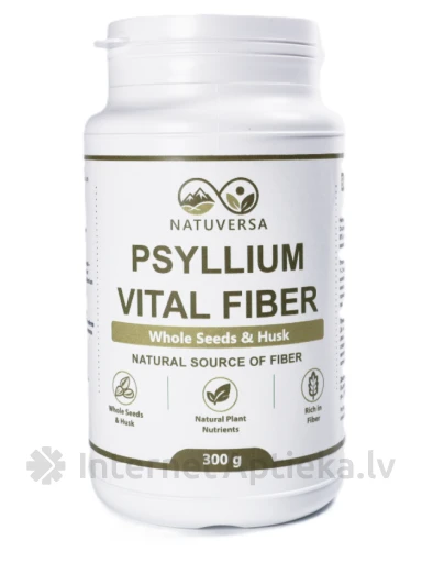 NATUVERSA PSYLLIUM VITAL FIBER Ceļtekas sēklapvalki, 300 g | internetaptieka.lv