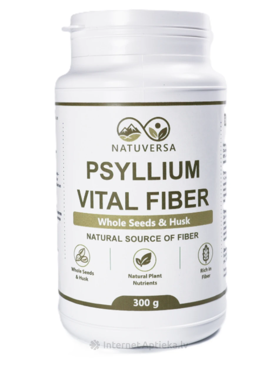 NATUVERSA PSYLLIUM VITAL FIBER Ceļtekas sēklapvalki, 300 g | internetaptieka.lv