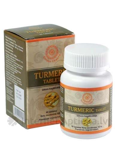 Golden Chakra TURMERIC tabletes, 60 gb. | internetaptieka.lv