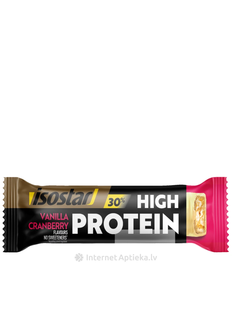 Isostar Батончик High Protein 30 Vanilla Cranberry Bar, 55 г | internetaptieka.lv