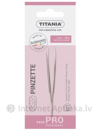 Titania Pincete uzacu kopšanai, taisna, 1 gb. | internetaptieka.lv