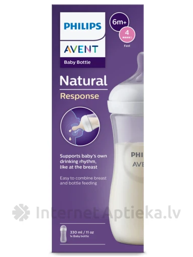 Philips Avent Pretkoliku pudelīte ar individuālo dzeršanas ritmu 6m+, 330 ml | internetaptieka.lv