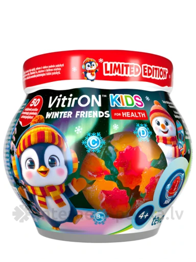 VitirON™ KIDS Winter Friends for Health kramtomųjų guminukų, 50 vnt | internetaptieka.lv