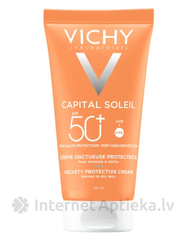Vichy Capital Soleil Velvety näokaitsekreem SPF 50+, 50 ml | internetaptieka.lv
