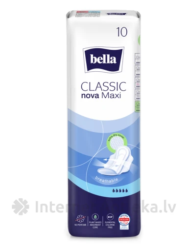 Bella Classic Nova Maxi higiēniskās paketes, 10 gb. | internetaptieka.lv