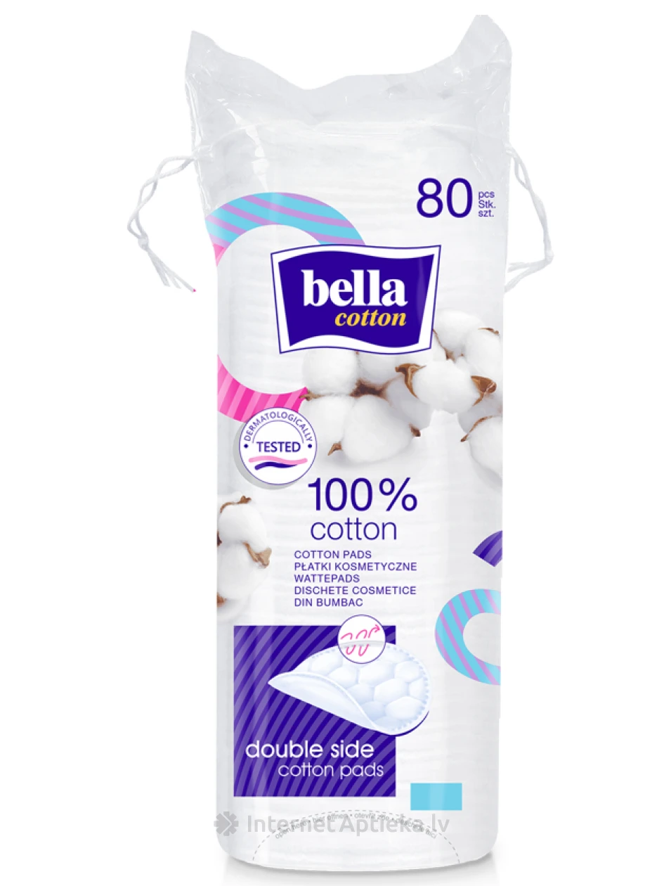 Bella Cotton puuvillased vatipadjad, 80 tk. | internetaptieka.lv