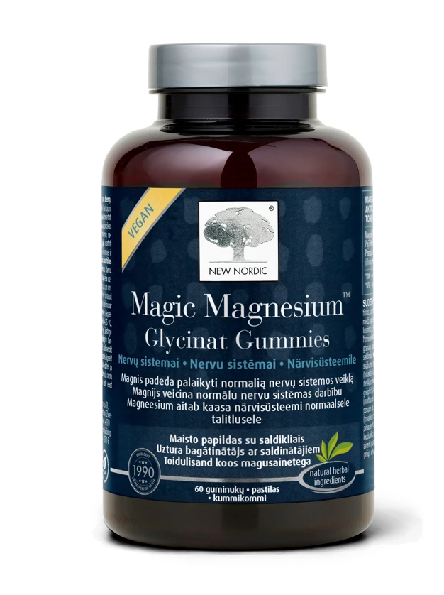 New Nordic Magic Magnesium Glycinat Gummies pastilas, 60 gab.