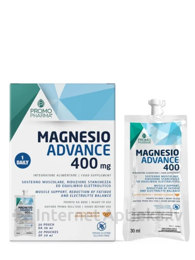 PROMOPHARMA MAGNESIO ADVANCE 400mg pakend, 20*30 ml | internetaptieka.lv