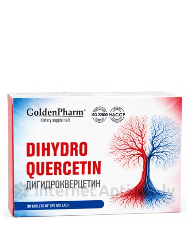 GoldenPharm Dihidrokvercetīns 250 mg tabletes, 30 gb. | internetaptieka.lv