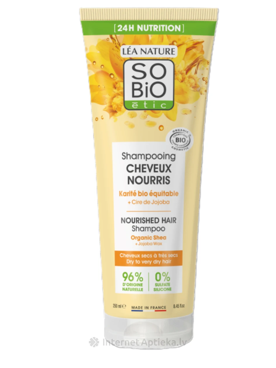 So Bio Organic maitinamasis šampūnas su taukmedžio sviestu, 250 ml | internetaptieka.lv
