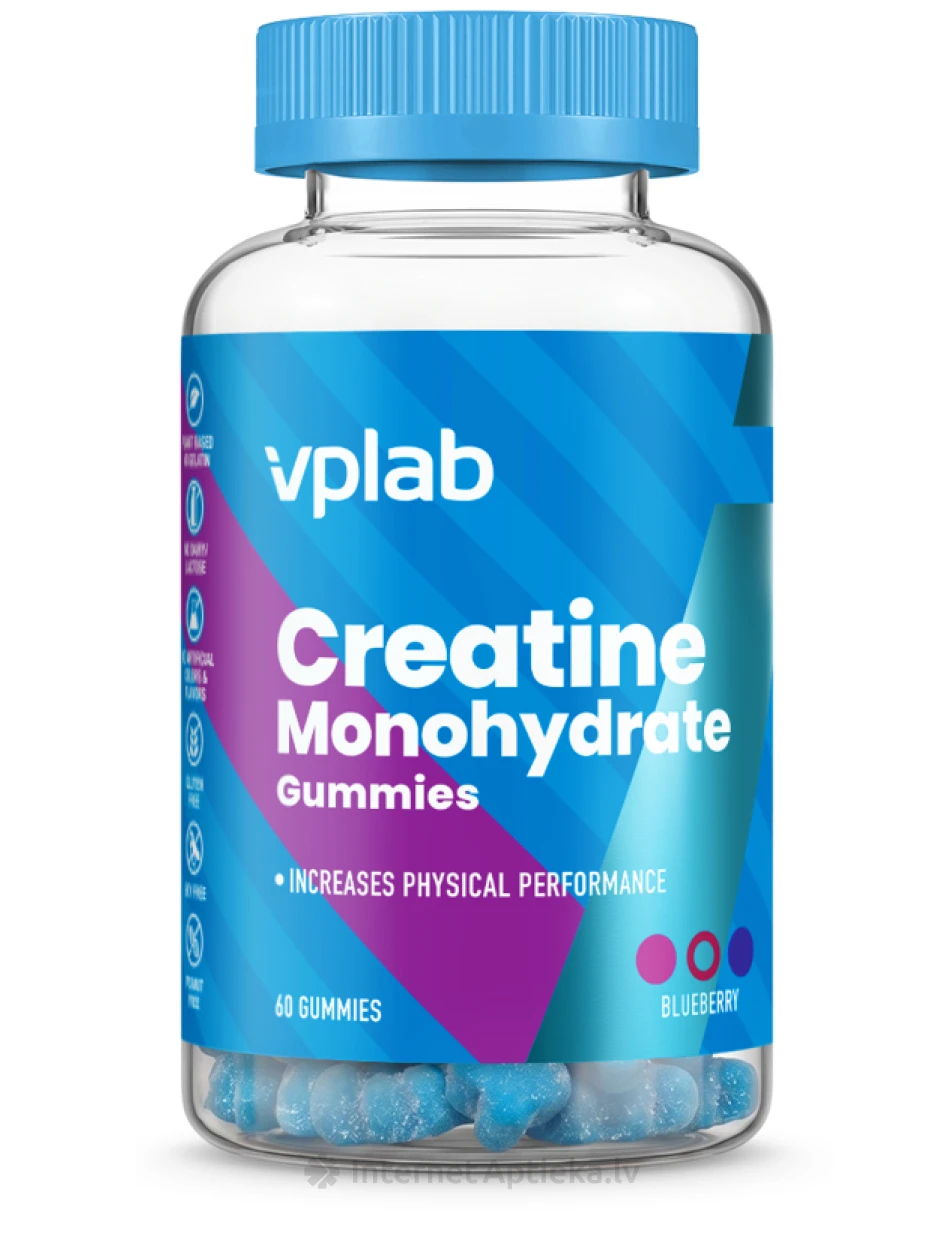 VPLab Creatine Monohydrate Gummies košļājamās pastilas, 60 gb. | internetaptieka.lv